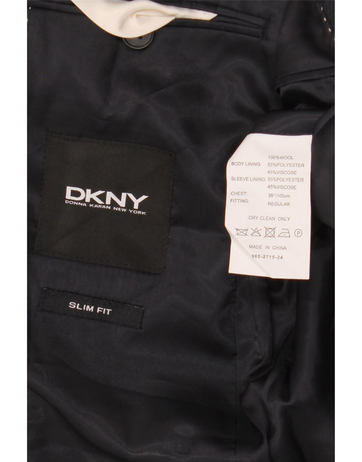 Dkny Ανδρικό σακάκι σακάκι με 2 κουμπιά UK 38 Medium Navy Blue Wool