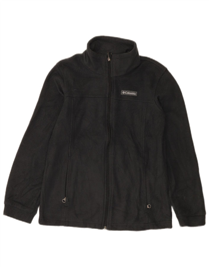 Columbia Girls Fleece Jacket 10-11 Years Medium Black Polyester