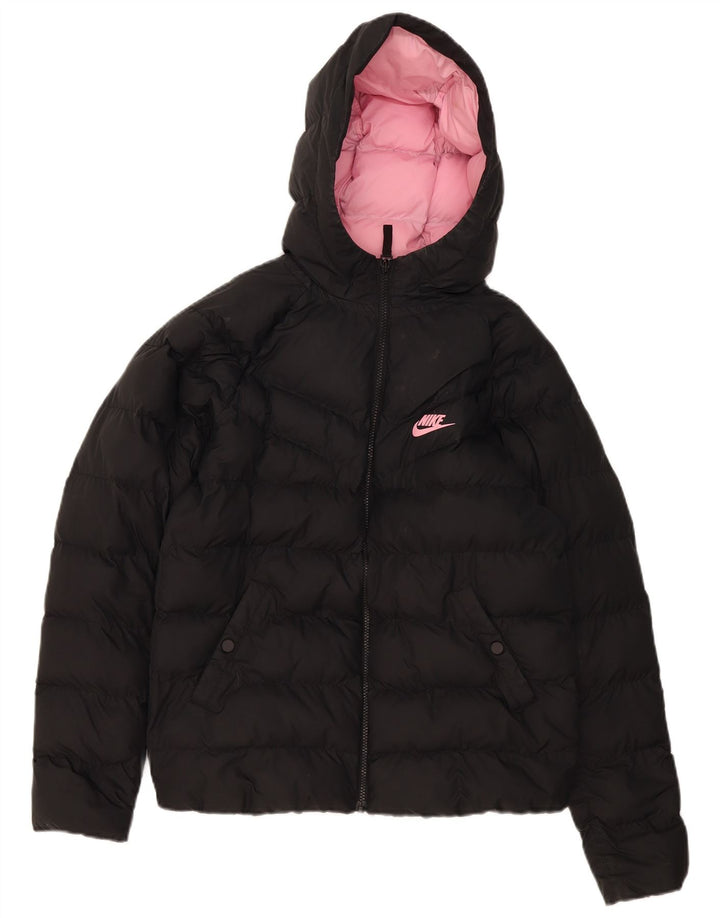 Nike Girls Hooded Jacket 13-14 Years XL Μαύρο Πολυεστέρας