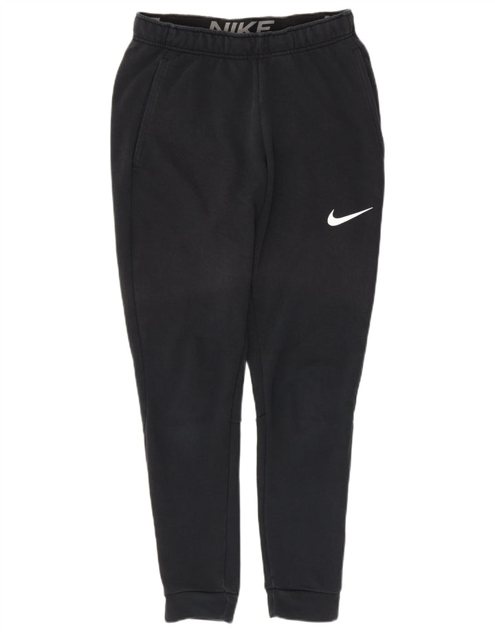 Ανδρική φόρμα NIKE Dri Fit Παντελόνι Joggers Μικρό μαύρο βαμβακερό