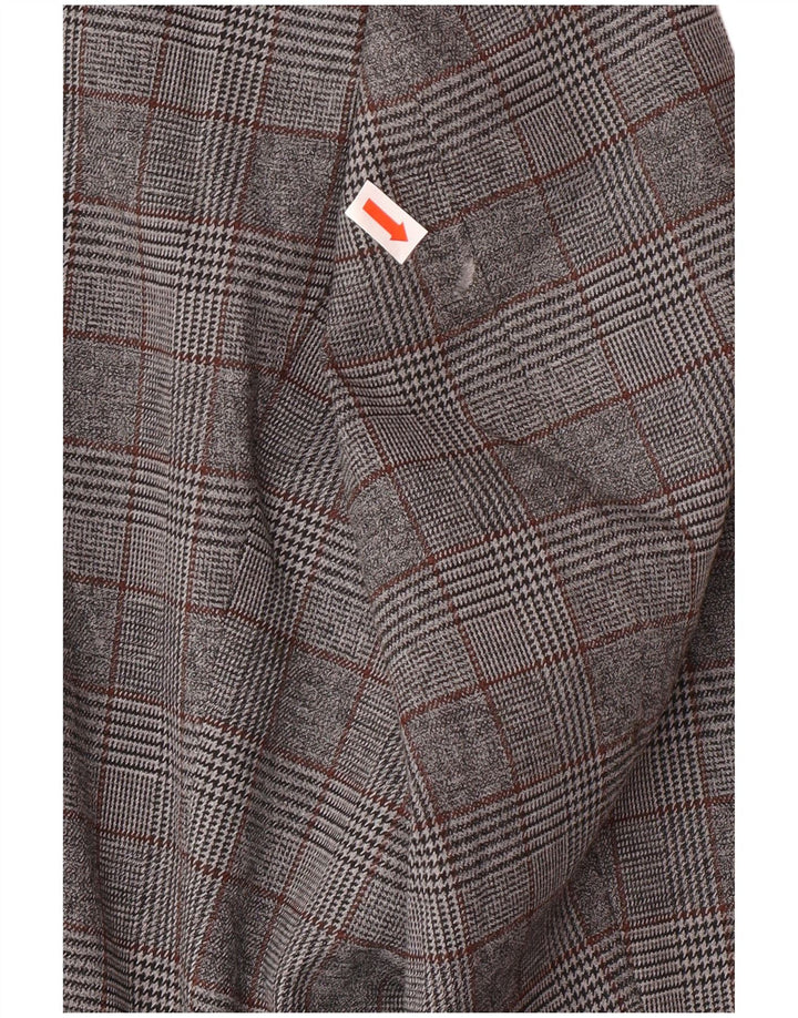 Marks & Spencer Ανδρικό μπουφάν blazer UK 46 3XL Grey Check Polyester