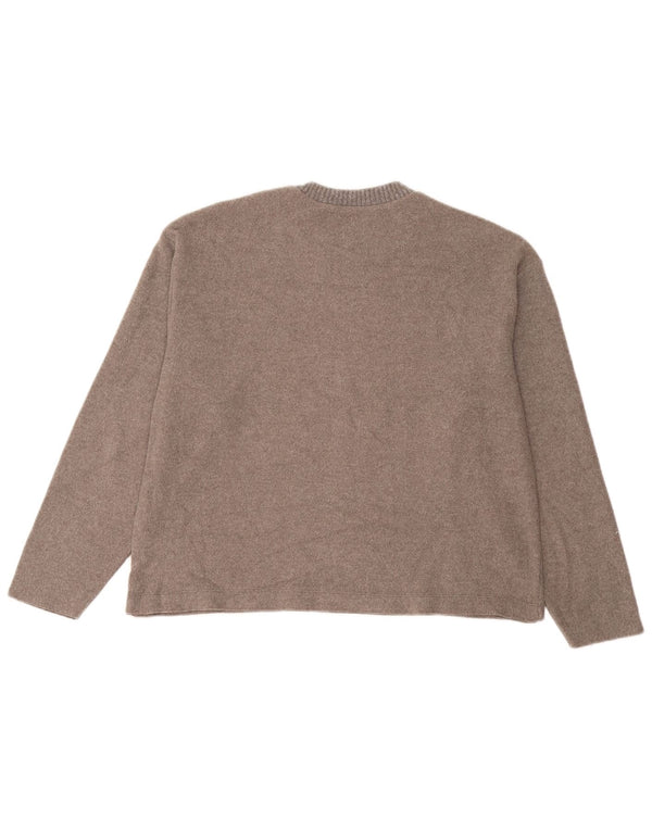 Zara Γυναικεία Loose Fit Top Μακρύ μανίκι UK 14 Medium Brown Flecked