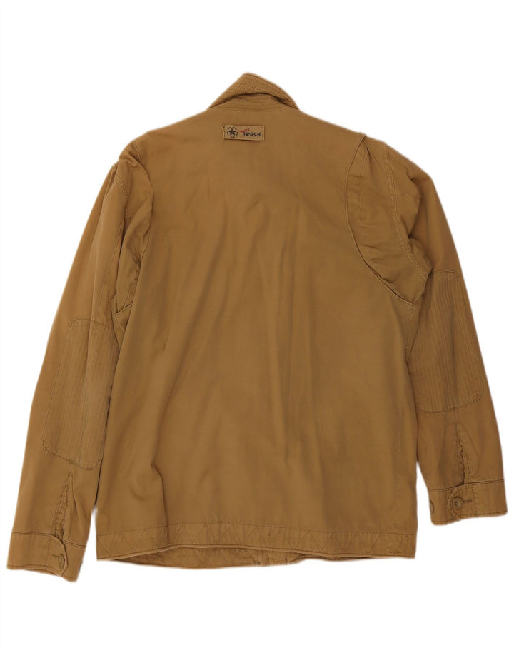 Pure Trash Mens Military Jacket UK 40 Large Beige Cotton