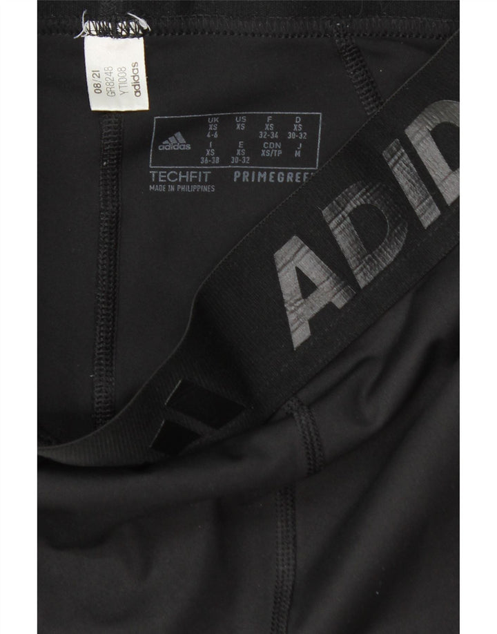 Γυναικεία γραφικά κολάν ADIDAS UK 4/6 XS Μαύρο Πολυεστέρας