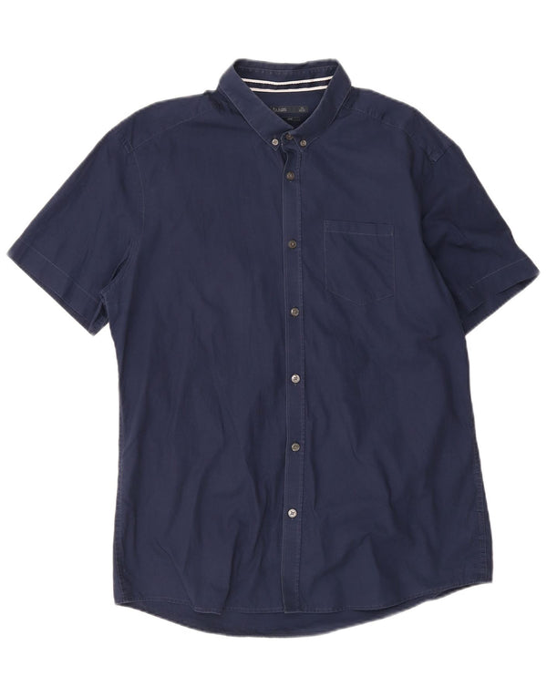 Ανδρικό κοντομάνικο πουκάμισο Jules Slim Fit Μέγεθος 43/44 Large Navy Blue