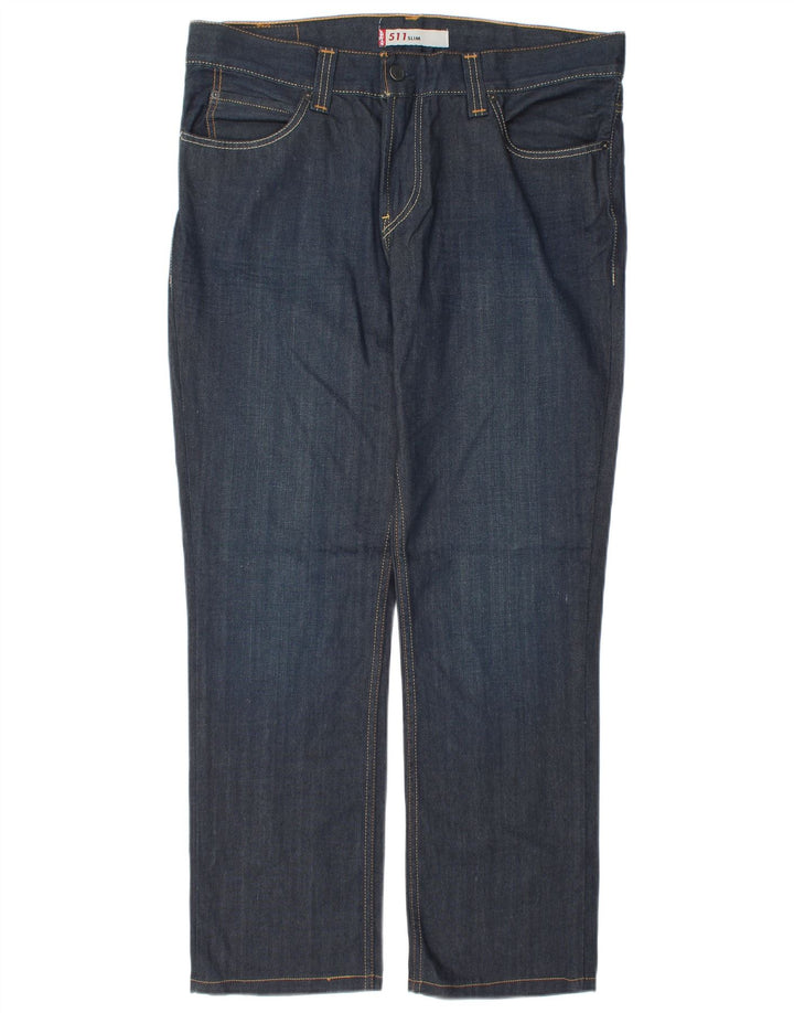 Levi's Mens 511 Slim Jeans W38 L31 Navy Blue Cotton