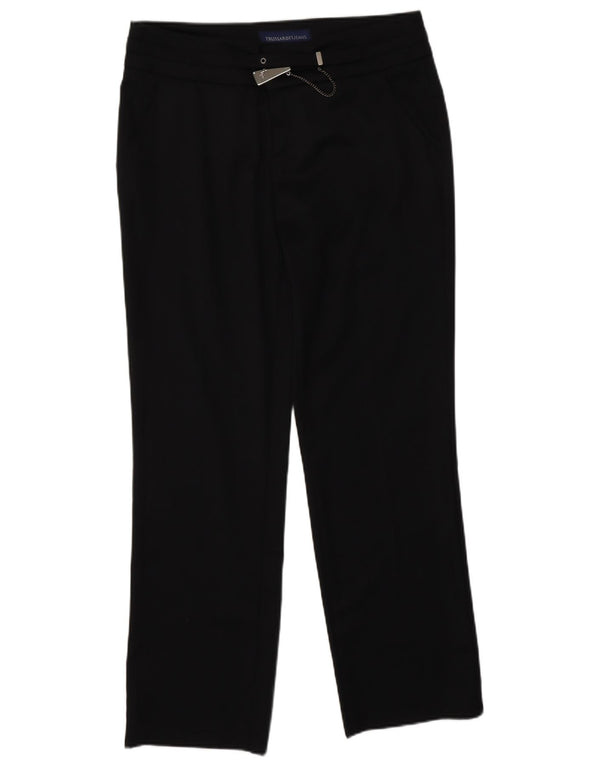 TRUSSARDI Γυναικείο ίσιο παντελόνι IT 44 Medium W30 L28 Μαύρο