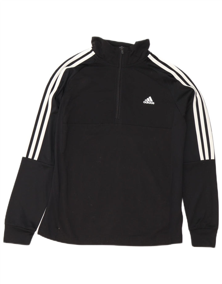 Adidas Boys Aeroready φόρμα πουλόβερ με φερμουάρ 13-14 ετών Μαύρο
