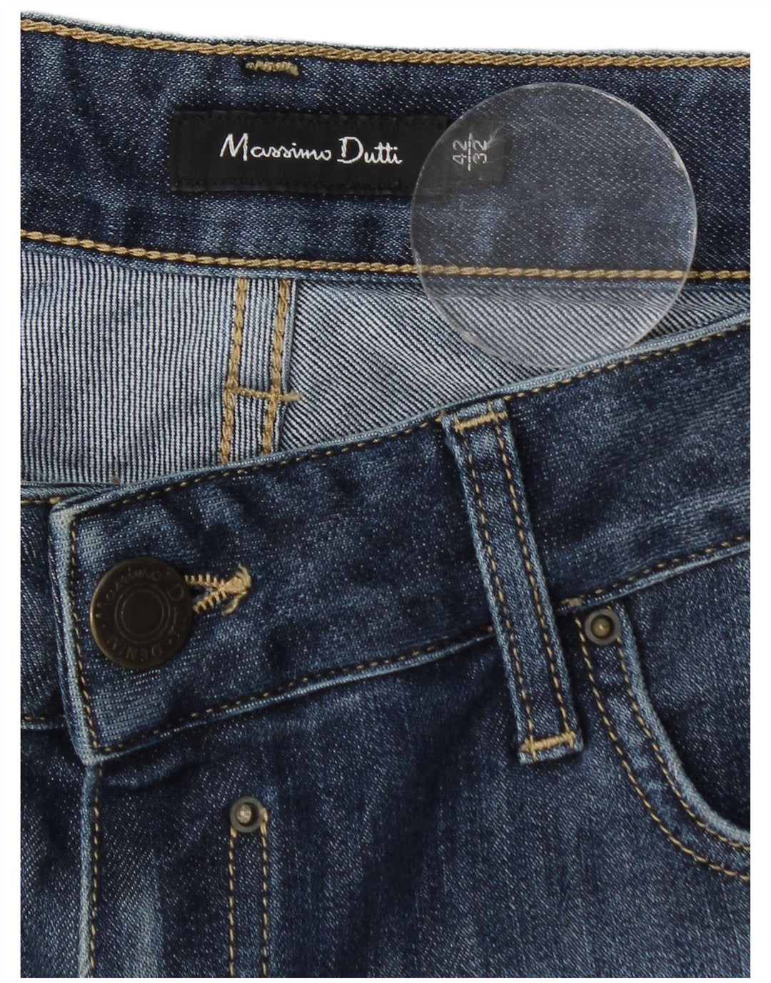 Massimo Dutti Γυναικεία ίσια τζιν EU 42 Large W32 L34 Navy Blue