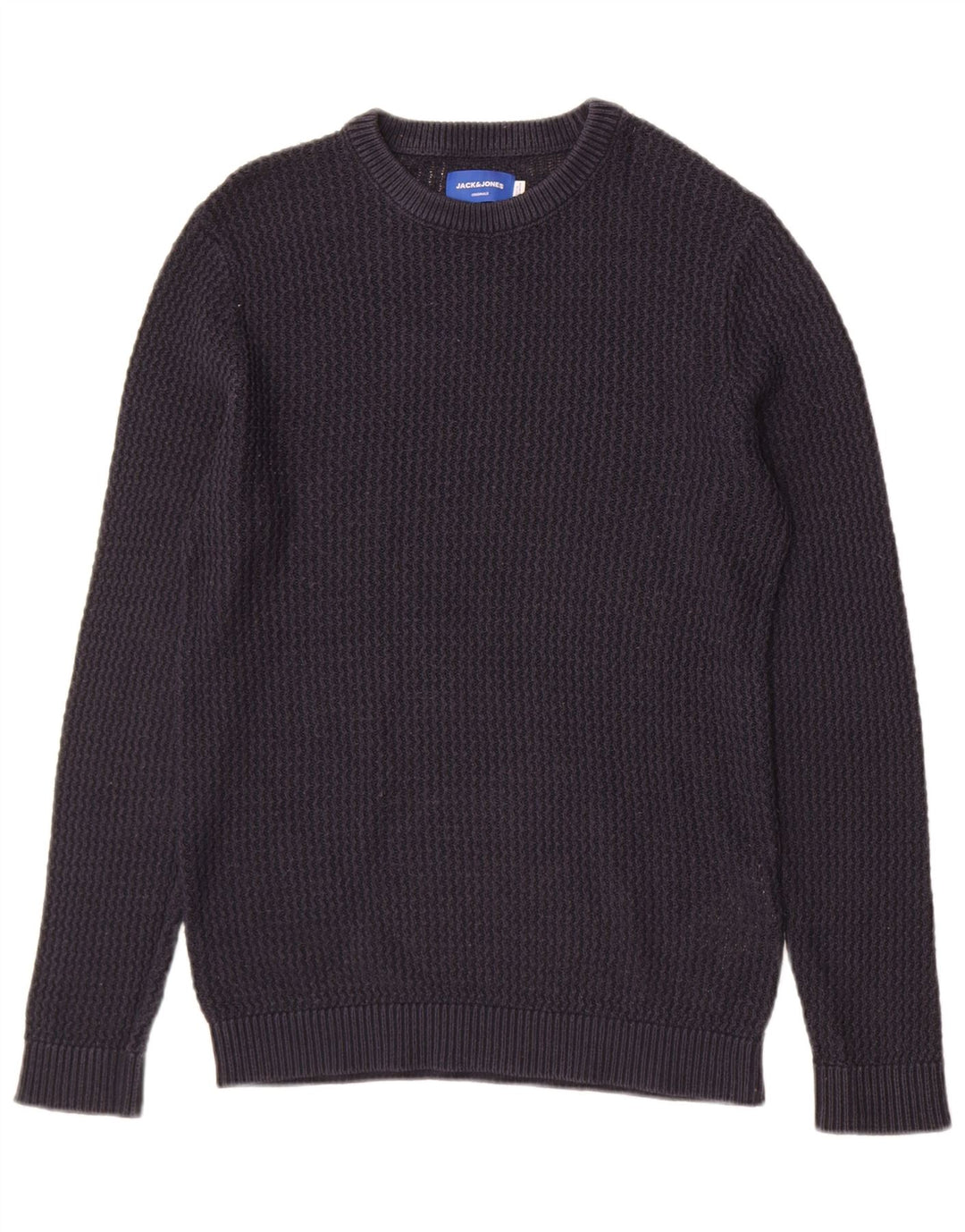 Jack & Jones Ανδρικό πουλόβερ με λαιμόκοψη μεσαίου μπλε ακρυλικό