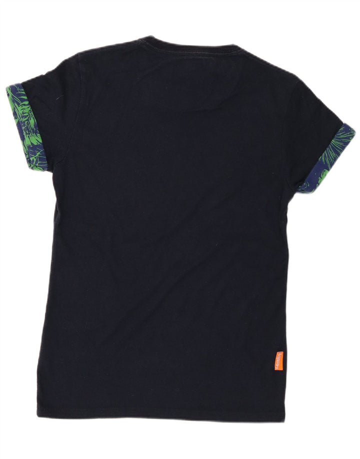 Superdry Ανδρικό T-Shirt Top Μικρό Navy Blue από βαμβάκι