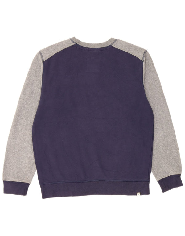Ανδρικό γραφικό φούτερ Puma Jumper, μεσαίο μπλε ναυτικό, βαμβακερό