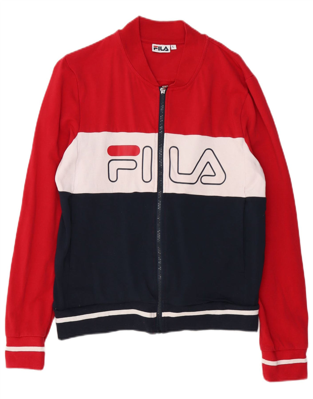 Fila Γυναικεία αθλητική φόρμα Top Jacket UK 16 Large πολύχρωμα Colourblock