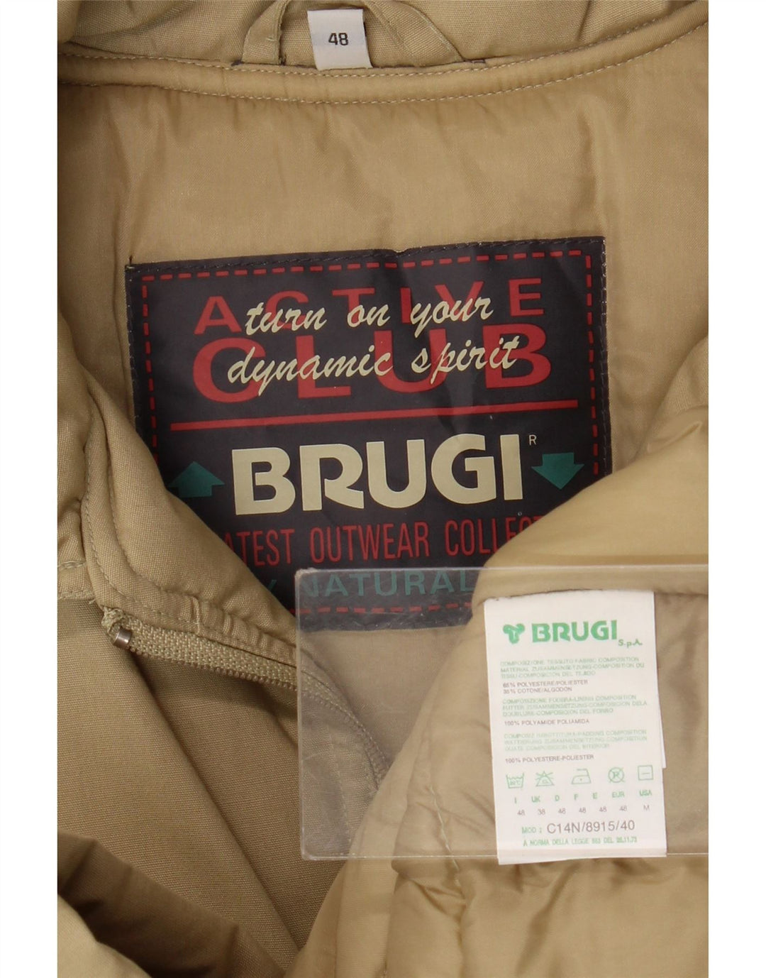 Brugi Ανδρικό παλτό IT 48 Medium Beige Polyester