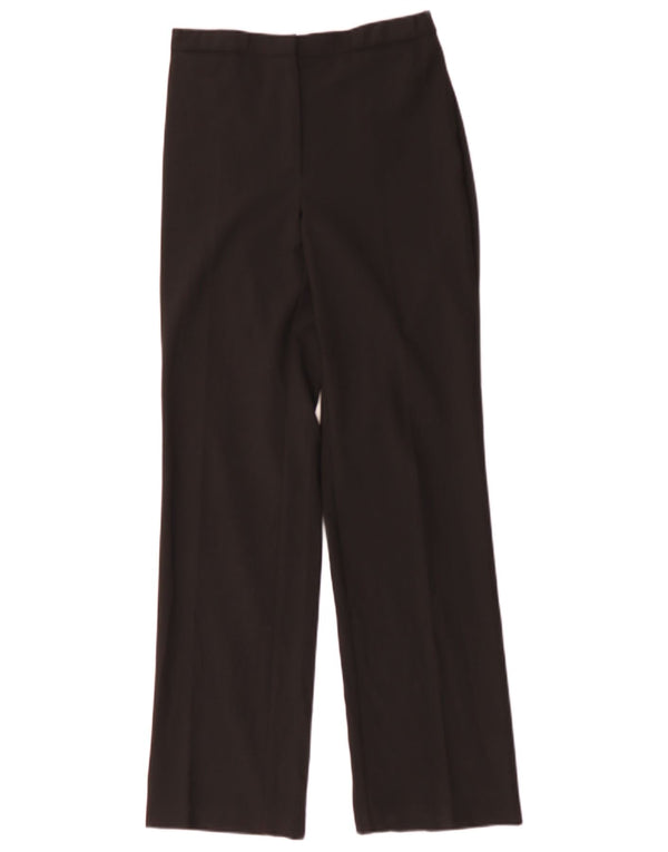 MARELLA Womens Straight Casual Trousers UK 8 Small W28 L22 Black Wool