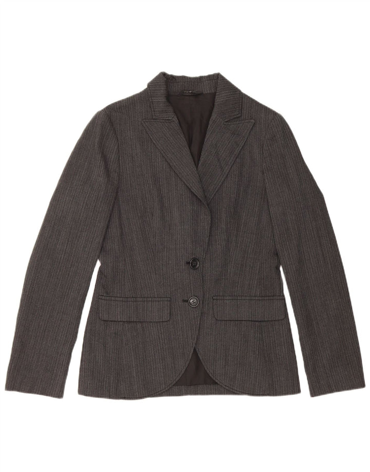 Vintage Γυναικείο Μπουφάν Blazer IT 42 Μεσαίο Γκρι Μαλλί