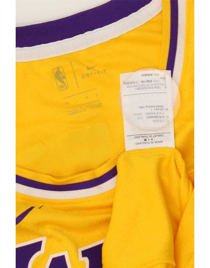 Γραφικό γιλέκο Nike Mens Lakers, μεγάλο κίτρινο πολυεστέρα
