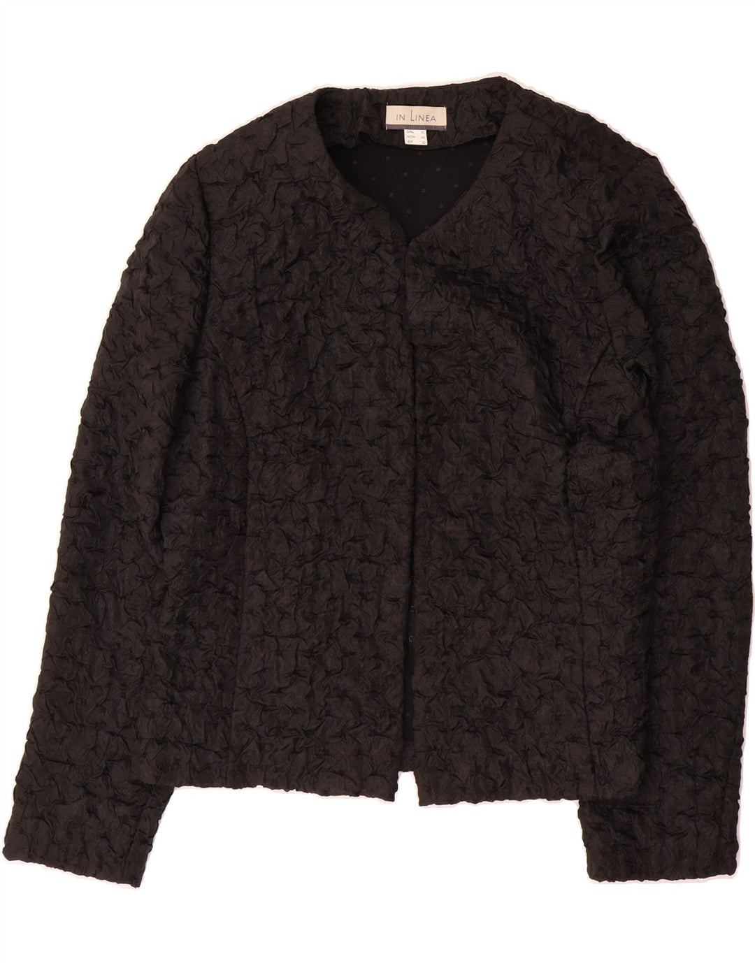LINEA Womens Blazer Jacket EU 40 Medium Black Polyester Vintage Linea and Second-Hand Linea from Messina Hembry 