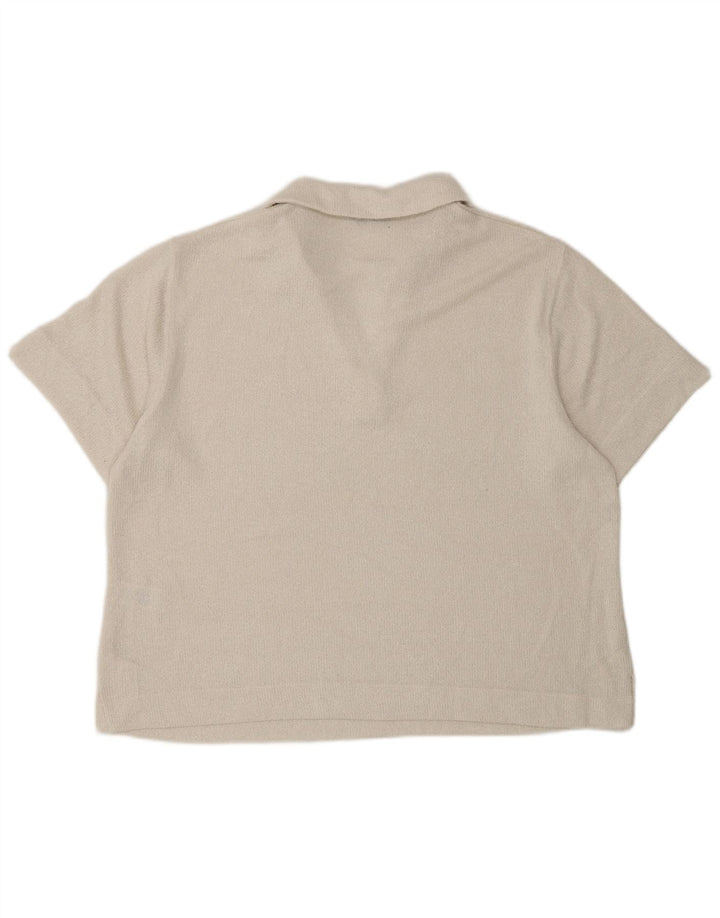 Marks & Spencer Γυναικείο πουκάμισο πόλο UK 16 Large Off White Polyester
