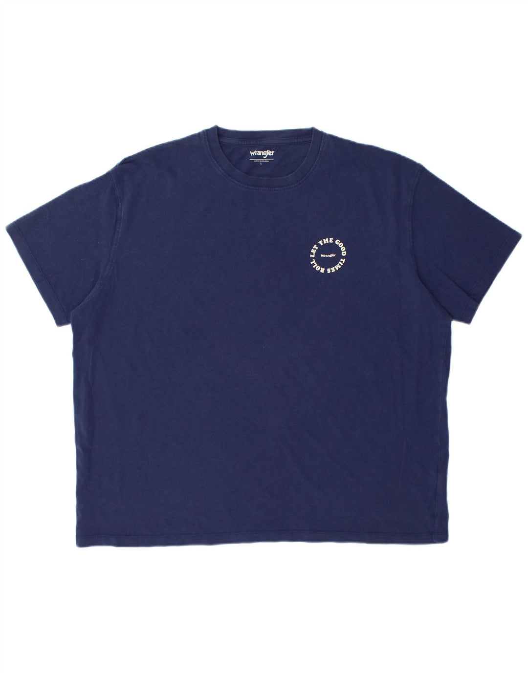 Ανδρικό T-Shirt WRANGLER Top Large Navy Blue από βαμβάκι