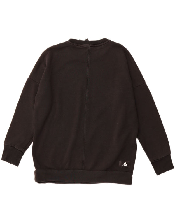 Γυναικεία ADIDAS Primegreen Oversized Φούτερ Jumper UK 8/10 Small Black