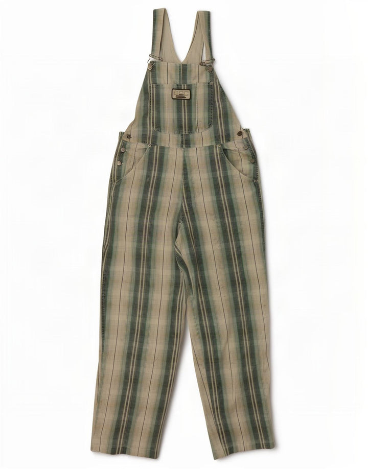 S.Oliver Γυναικείο Παντελόνι Dungarees Μεσαίο W32 L29 Πράσινο βαμβακερό καρό