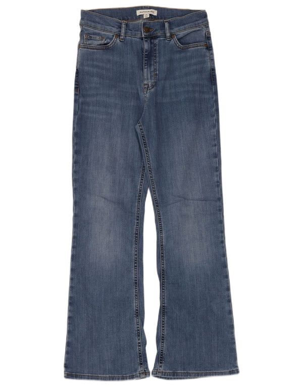 Marks & Spencer Γυναικείο Αυτόγραφο Flared Jeans UK 10 Small W26 L30 Blue