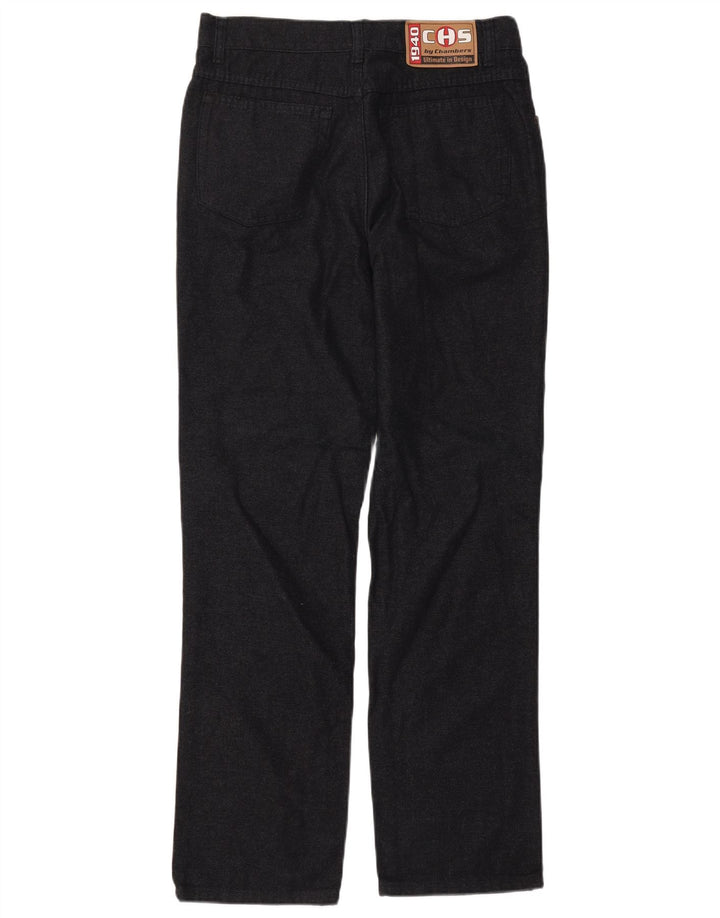CHAMBERS Mens Straight Casual Trousers IT 48 Medium W32 L31 Navy Blue
