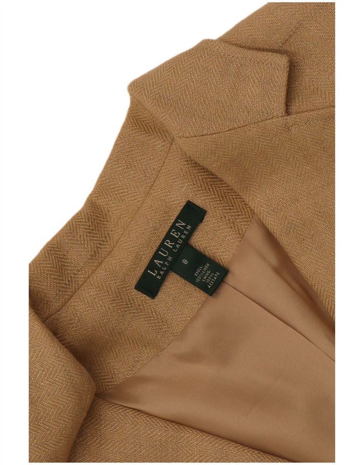 Ralph Lauren Γυναικείο μπλέιζερ με 2 κουμπιά μπουφάν US 8 Μεσαίο μπεζ ψαροκόκκαλο