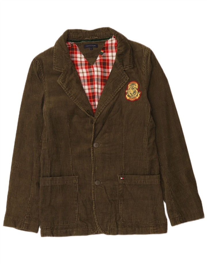 Tommy Hilfiger Boys με 2 κουμπιά κοτλέ μπλέιζερ τζάκετ 15-16 ετών Χακί