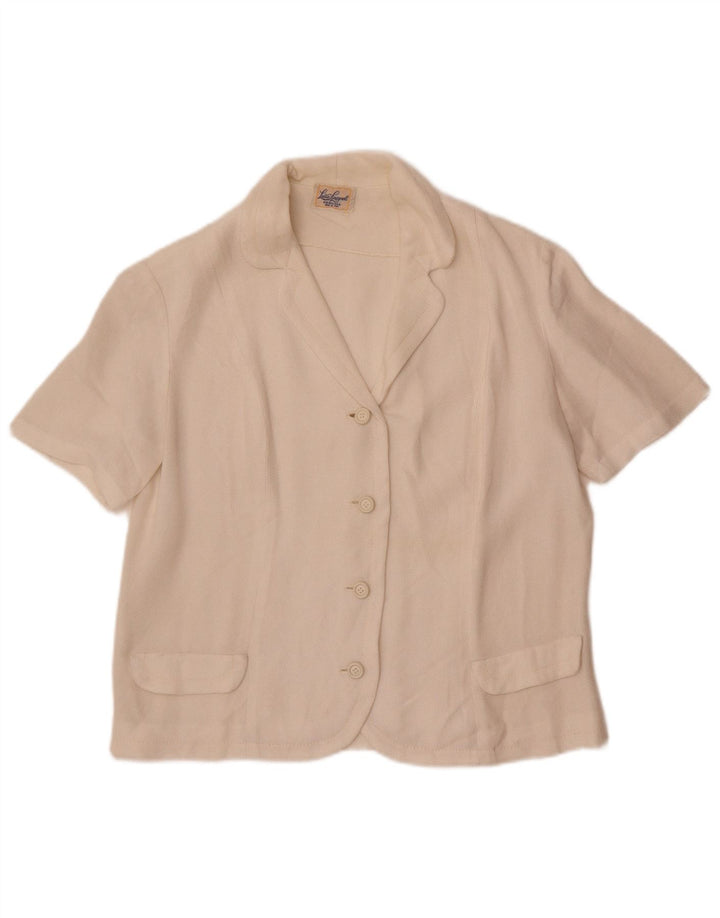 Luisa Spagnoli Γυναικεία κοντομάνικη μπλούζα UK 14 Medium White