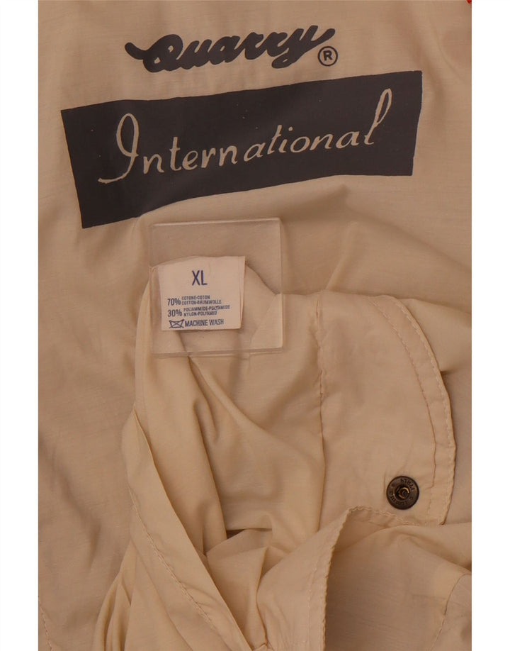 QUARRY Ανδρικό γραφικό αναστρέψιμο μπουφάν UK 42 XL από λευκό βαμβακερό