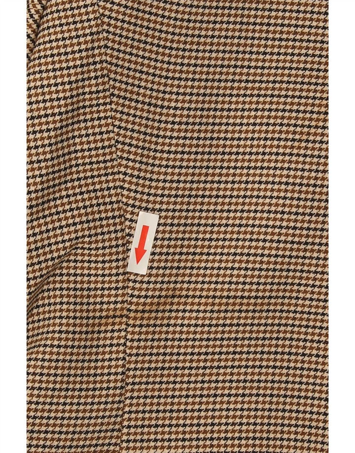 Zara Γυναικείο σακάκι με 1 κουμπί EU 38 Small Brown Houndstooth
