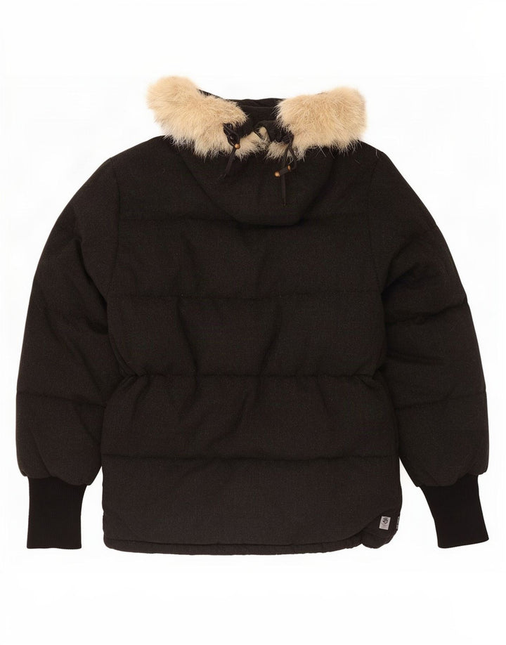 Moncler Ανδρικό μπουφάν με κουκούλα UK 36 Small Black Wool