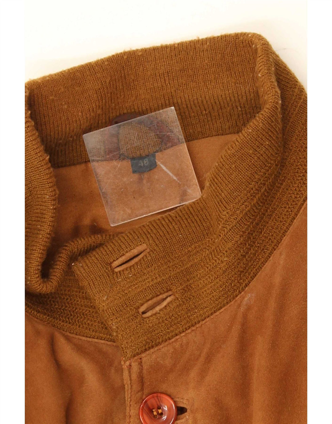 Vintage Ανδρικό Suede Bomber Jacket IT 48 Medium Brown