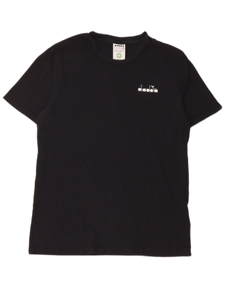 Ανδρικό T-Shirt Diadora Top μεγάλο μαύρο βαμβακερό