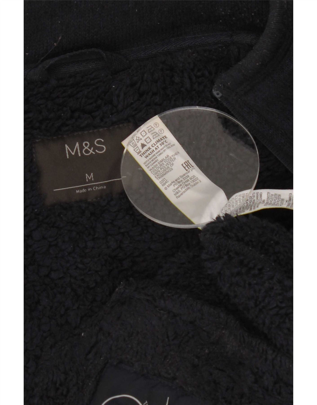 Marks & Spencer Ανδρική φόρμα γυμναστικής Sherpa Μπουφάν μεσαίου μπλε ναυτικού πολυεστέρα