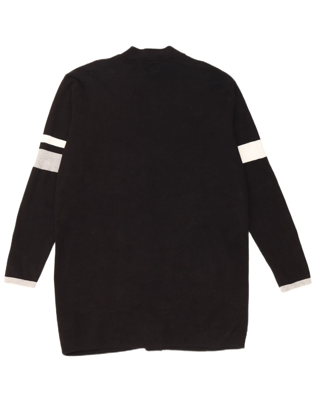 Zara Γυναικείο πουλόβερ ζακέτα με παραγάδι EU 42 Μεγάλο μαύρο χρώμα βαμβακερό