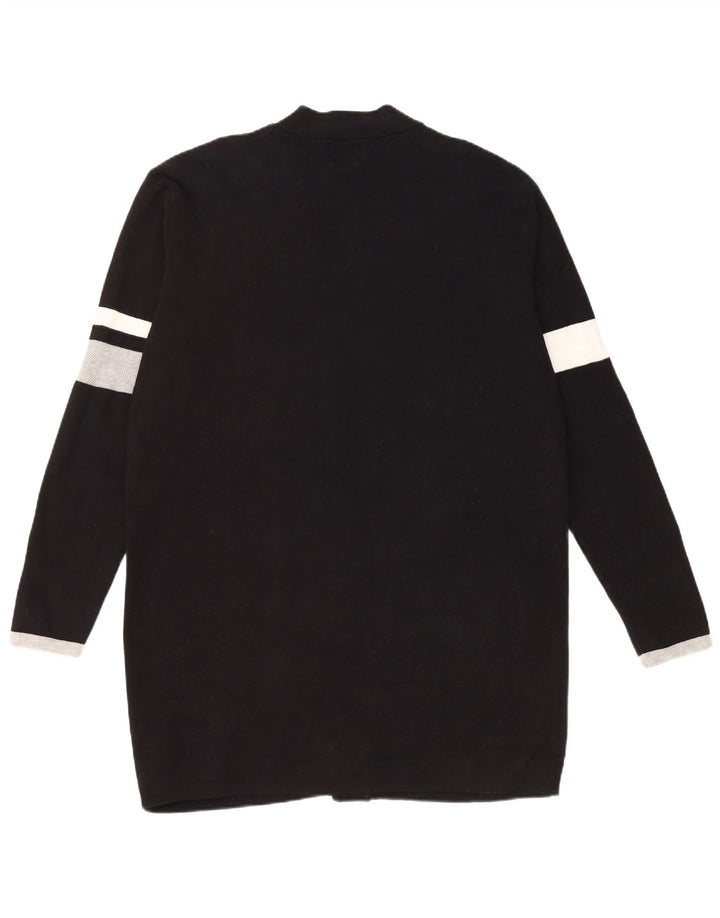 Zara Γυναικείο πουλόβερ ζακέτα με παραγάδι EU 42 Μεγάλο μαύρο χρώμα βαμβακερό