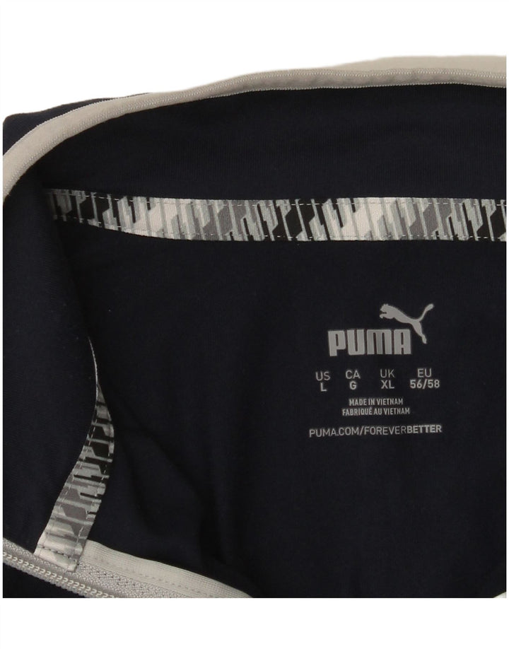 Ανδρική φόρμα πουλόβερ με φερμουάρ Puma Top XL Navy Blue Colourblock