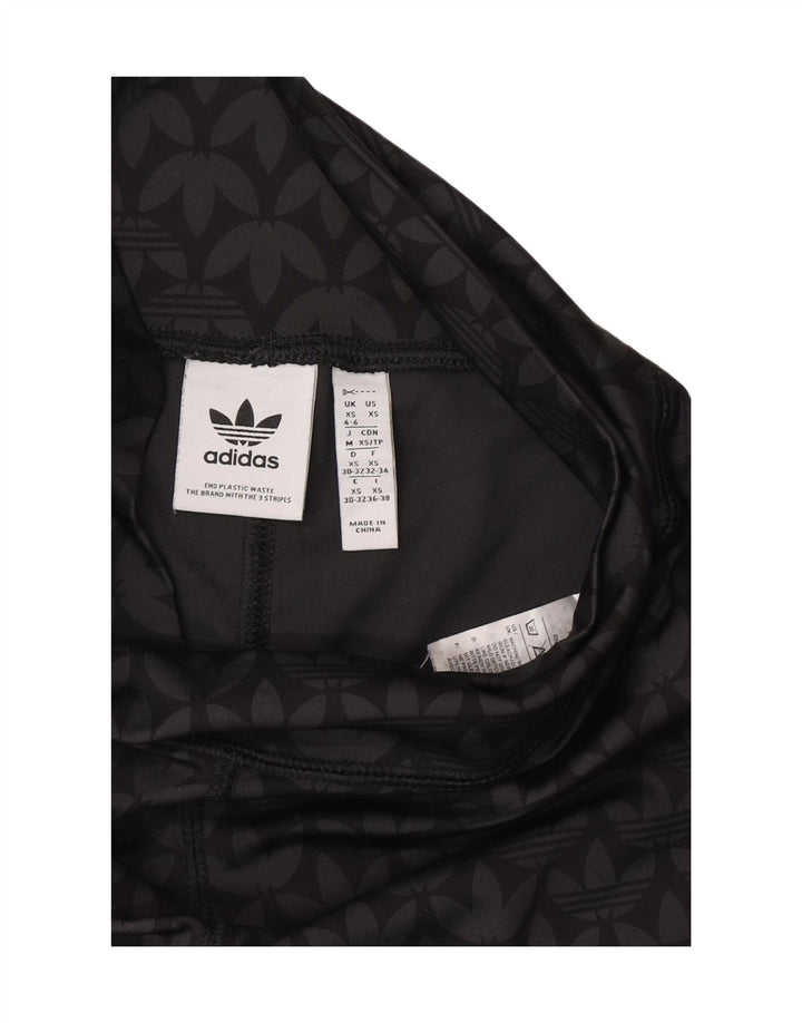 Γυναικεία γραφικά κολάν Adidas UK 4/6 XS Μαύρο Πολυεστέρας