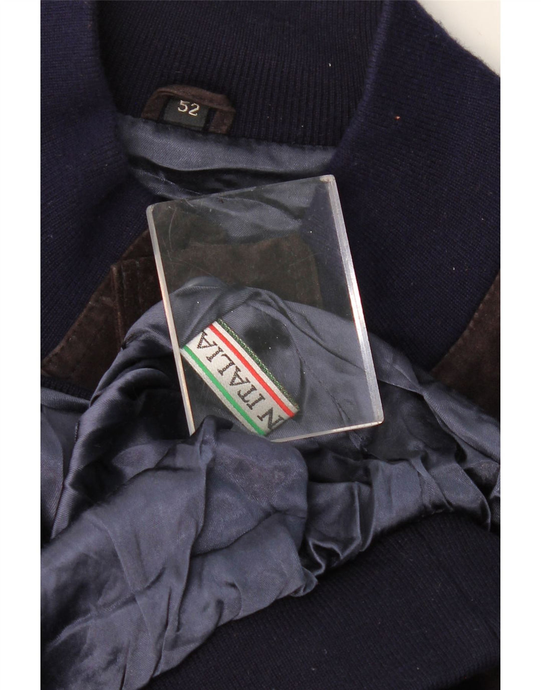 VINTAGE Ανδρικό Suede Bomber Jacket IT 52 XL Purple