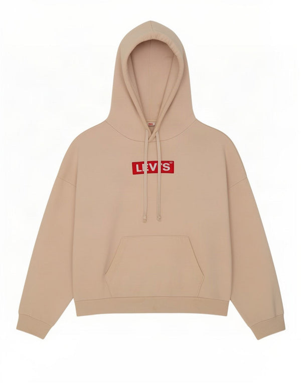 Γυναικείο Levi's Oversized Hoodie Jumper UK 10 Small Pink Cotton