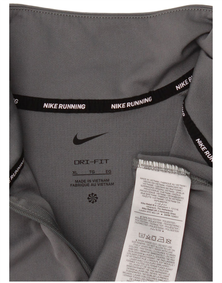 Ανδρική φόρμα πουλόβερ με φερμουάρ Nike Dri Fit Top XL Grey Polyester