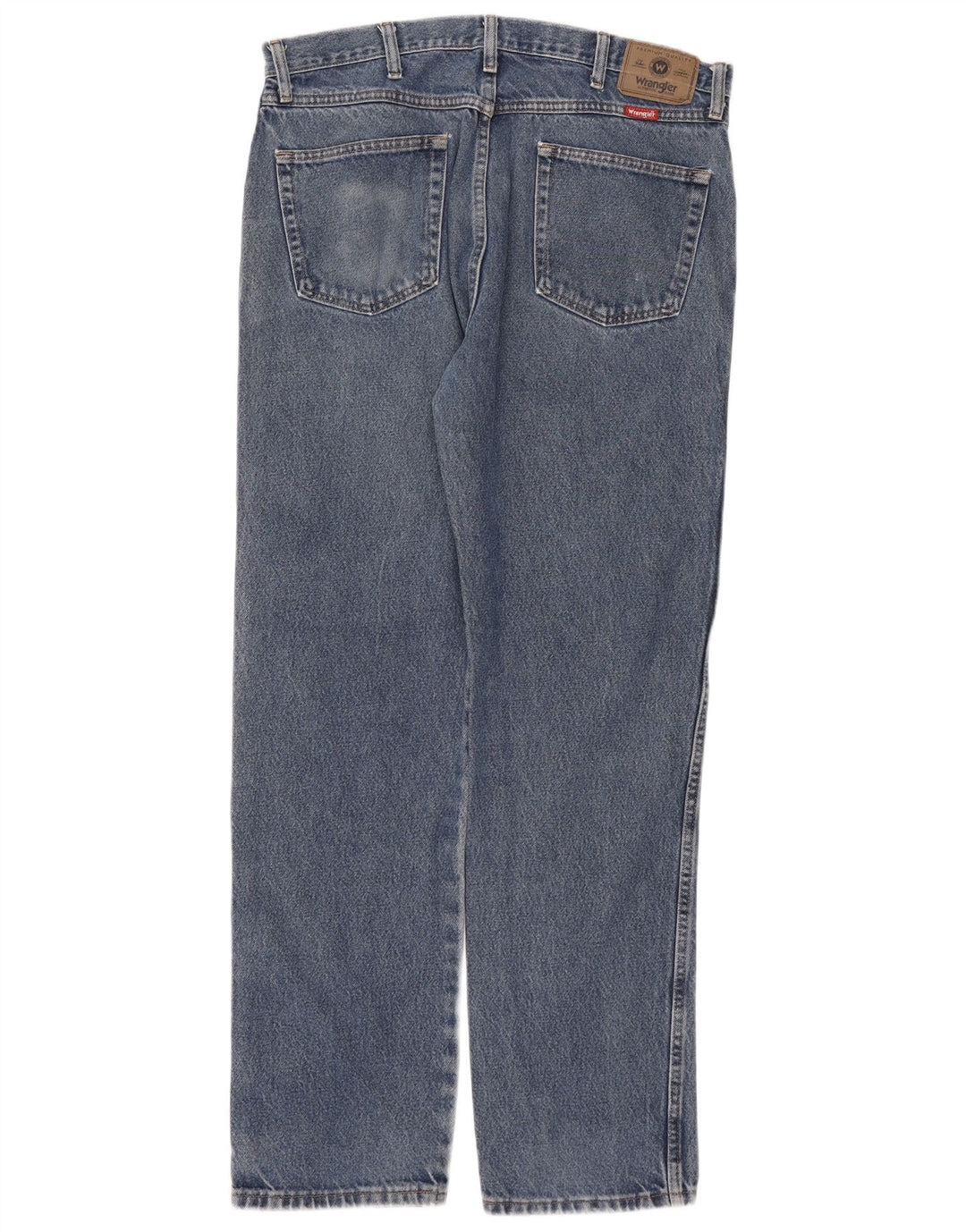 WRANGLER Mens Regular Fit Straight Jeans W36 L34  Blue Cotton