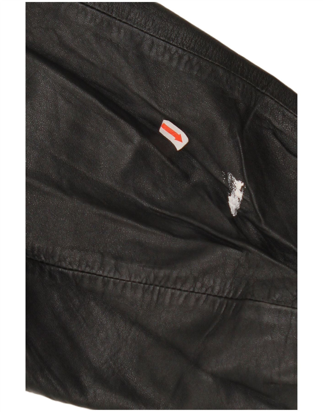 VINTAGE Γυναικείο Δερμάτινο Μπουφάν EU 42 Μεγάλο Δερμάτινο Μαύρο