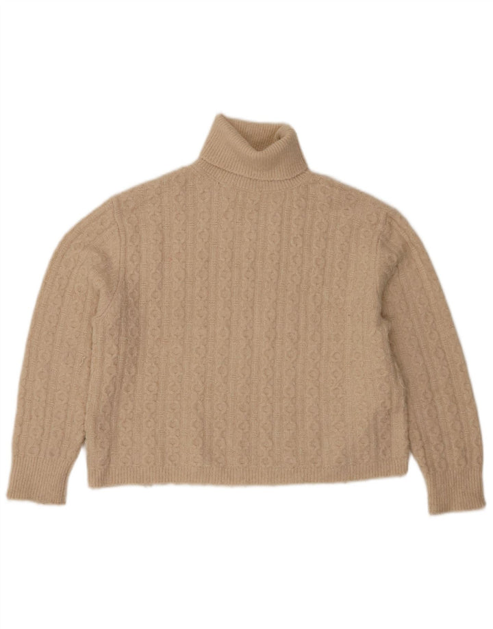 Zara Girls Roll Neck Jumper πουλόβερ 11-12 ετών Μπεζ πολυεστέρας