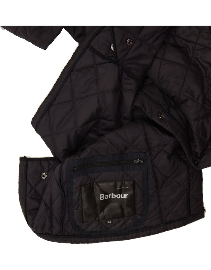 BARBOUR Mens Quilted Jacket UK 36 Medium Navy Blue Polyamide Vintage Barbour and Second-Hand Barbour from Messina Hembry 