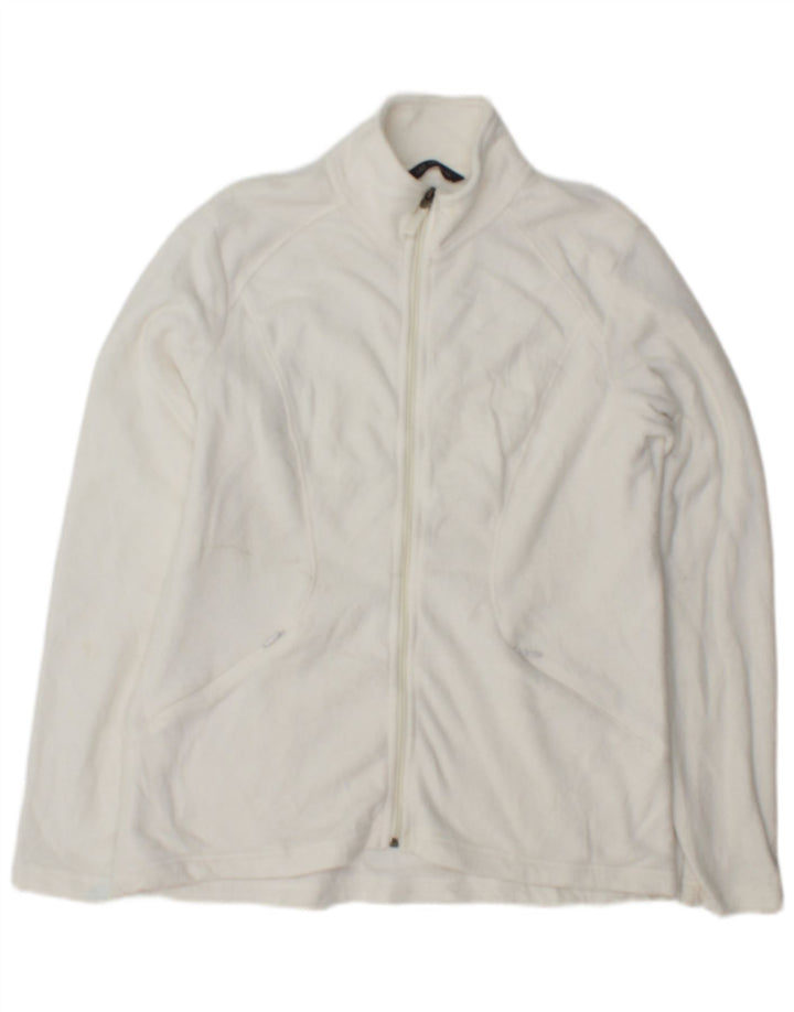 Marks & Spencer Γυναικείο Fleece Jacket UK 14 Large White Polyester