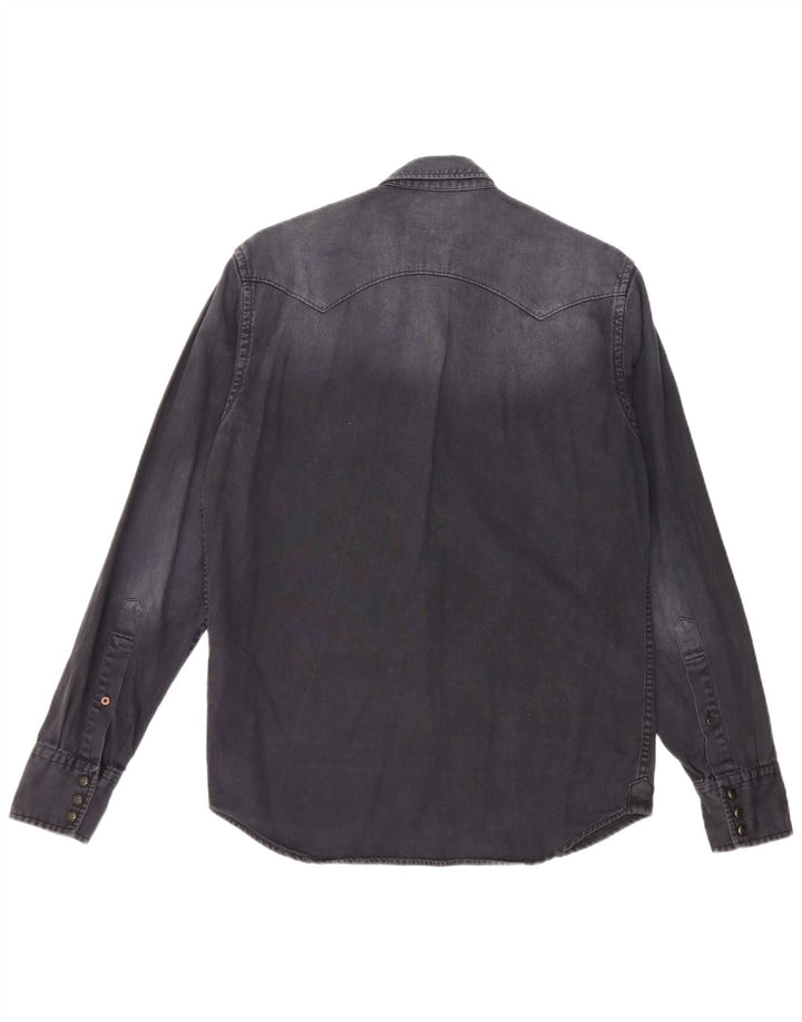 REPLAY Ανδρικό ένδυμα Βαμμένο Τζιν Πουκάμισο μεσαίου μπλε βαμβακερό